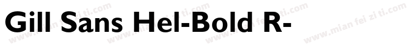 Gill Sans Hel-Bold R字体转换